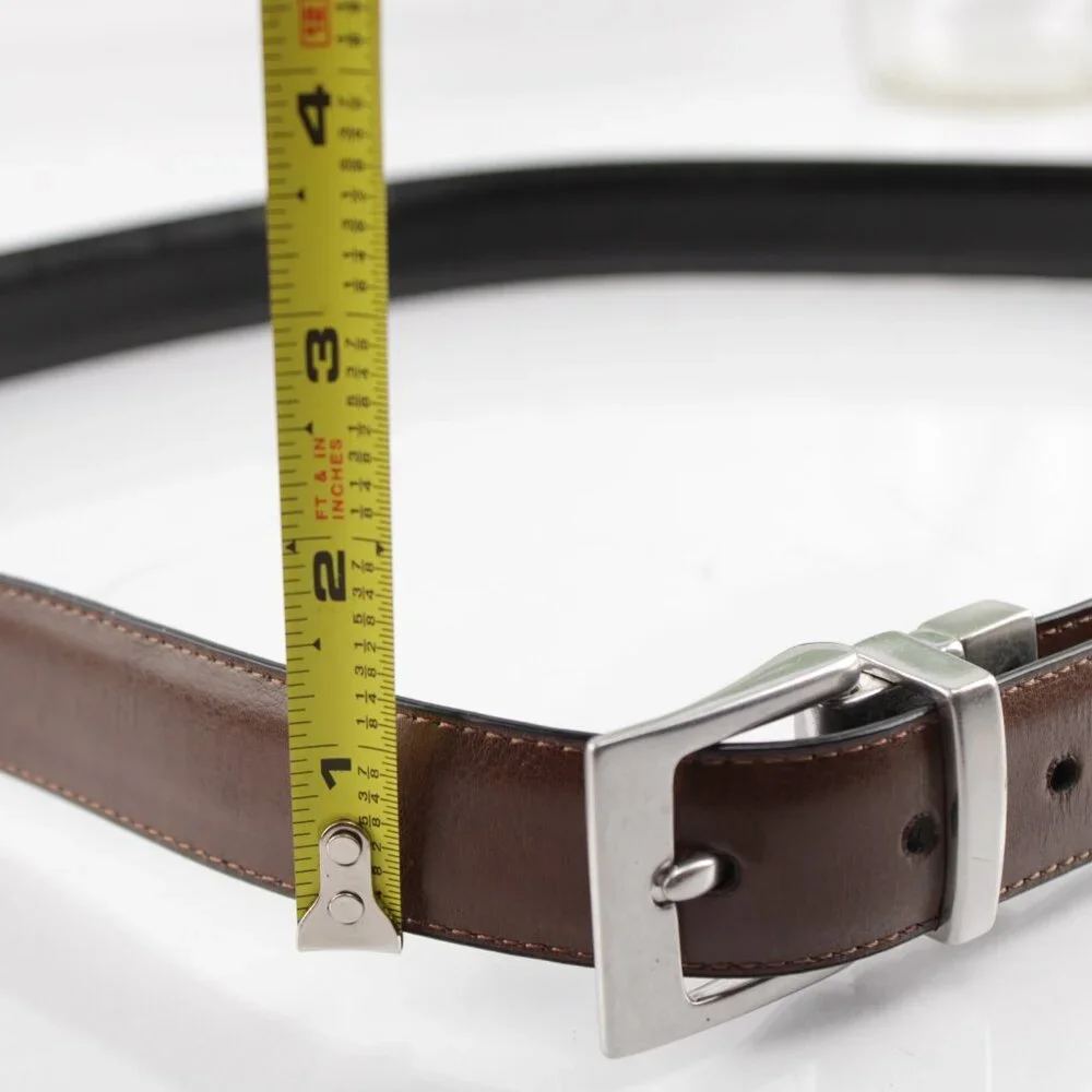 Chaps Mens Dress Belt Size 36 Reversible‎ Black Brown Business Casual 1 1/4 Inch